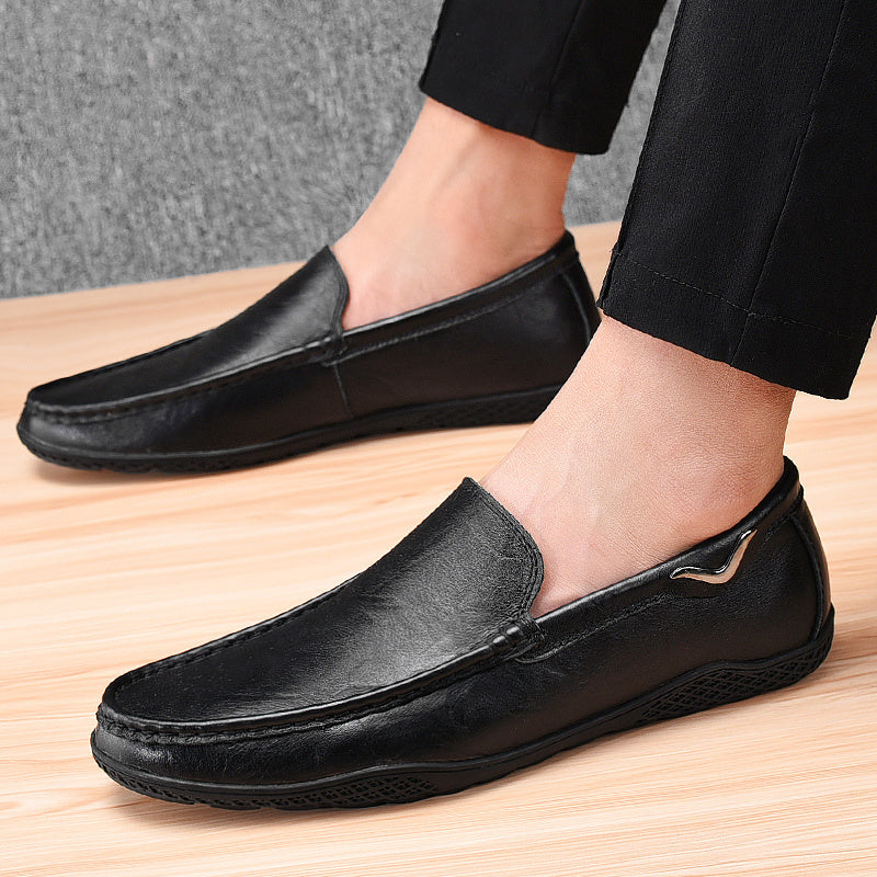 Leather Men Shoes Luxury Trendy 2022 Casual Slip on Formal Loafers Men Moccasins Italian Black Male Driving Shoes Sneakers