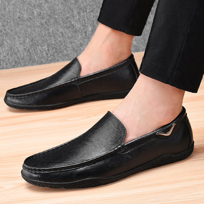 Leather Men Shoes Luxury Trendy 2022 Casual Slip on Formal Loafers Men Moccasins Italian Black Male Driving Shoes Sneakers