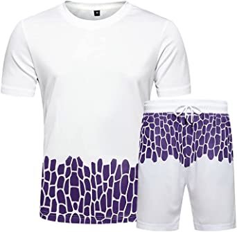 Men's Casual Crack Pattern Two-Piece Sets