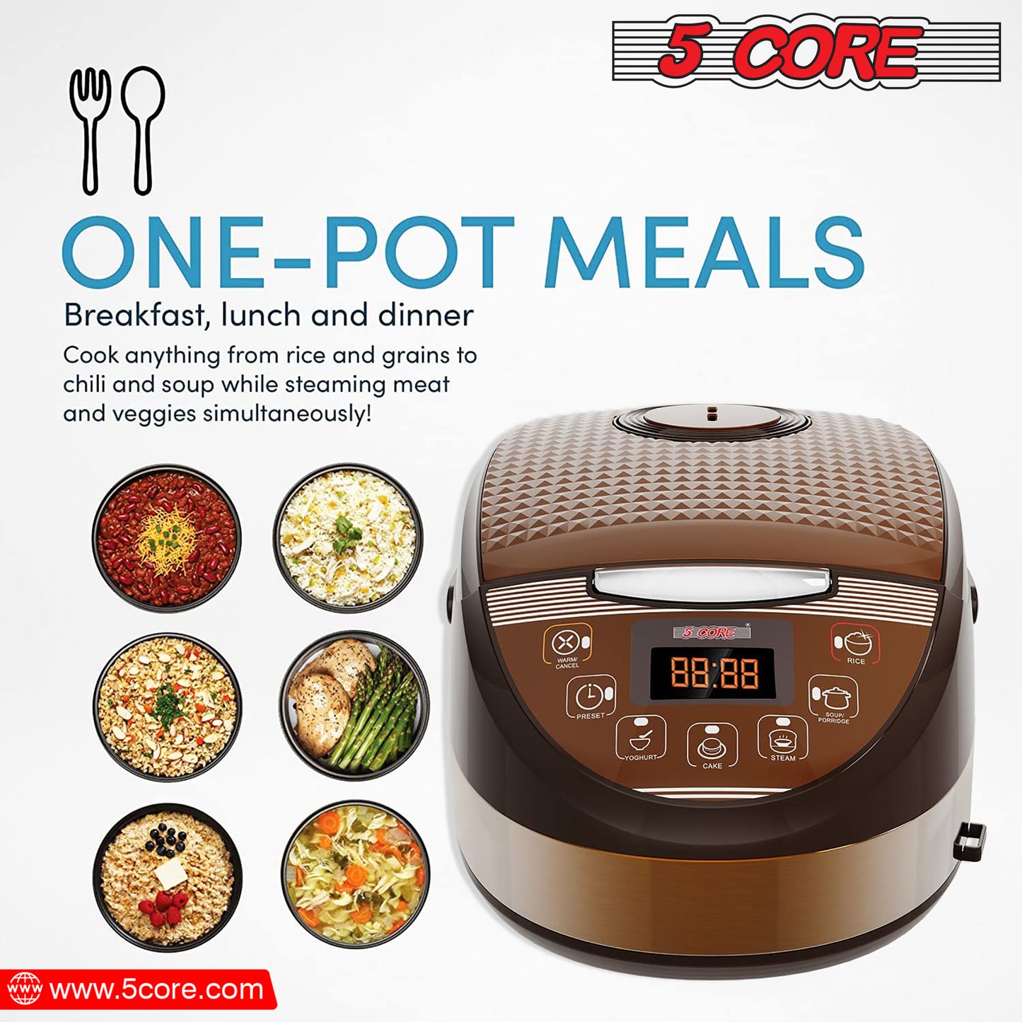 Electric Steamer, Digital Rice Pot Multi Cooker