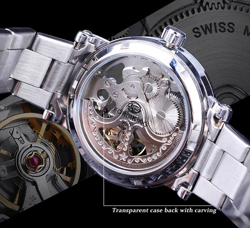 Hollow Out See Through Mechanical Watch Men's Fashion