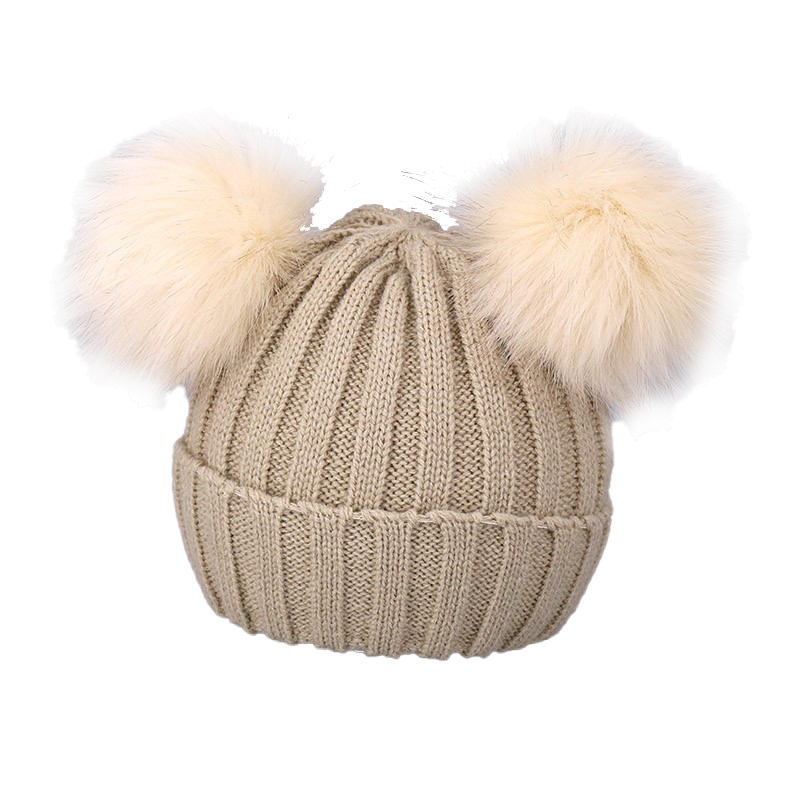 Cute Pompom Baby Hat Warm Winter Knitted Kids Baby Girl Boy Beanie Cap Solid Outdoor Infant Toddler Children Hat Bonnet