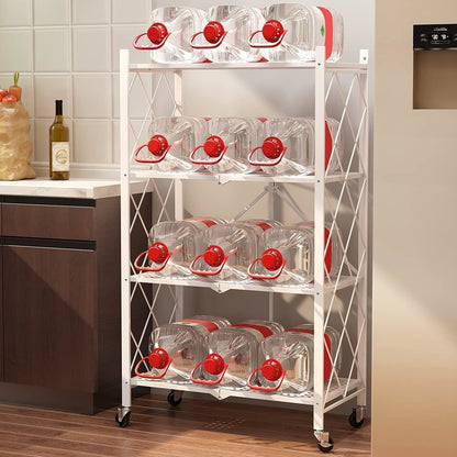 Metal Storage Shelving Unit Collapsible - for Kitchen Bathroom