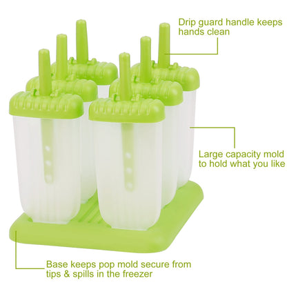 Popsicle Molds - Reusable Ice Cream DIY Ice Pop Maker