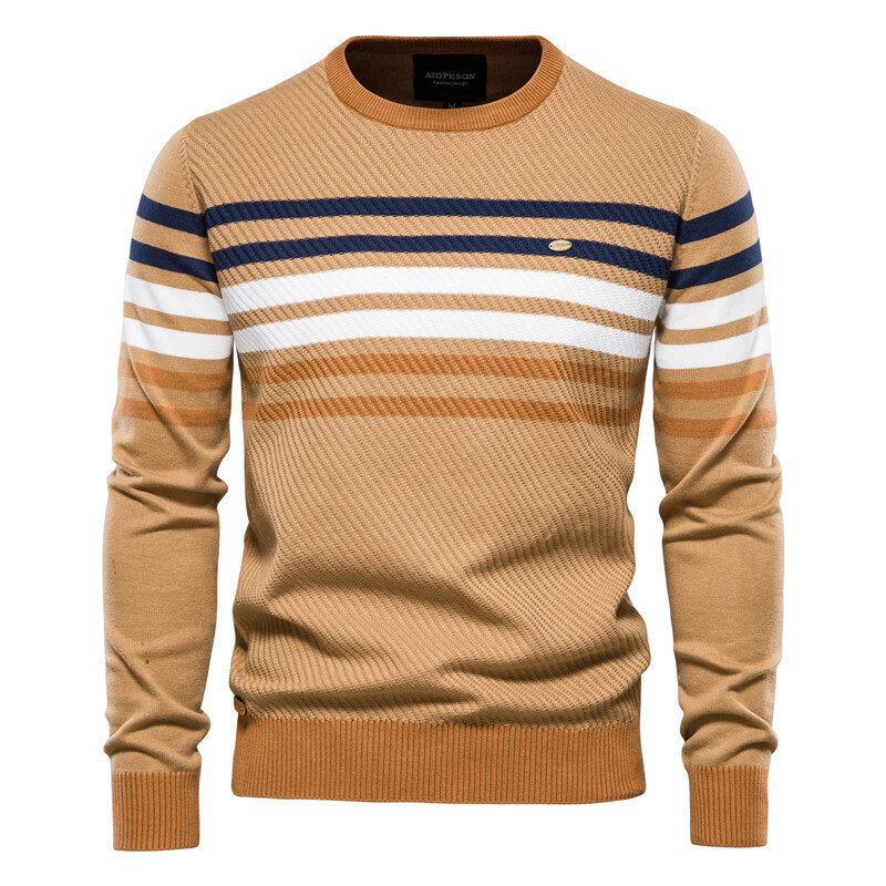Men's Striped Casual Knitted Sweater