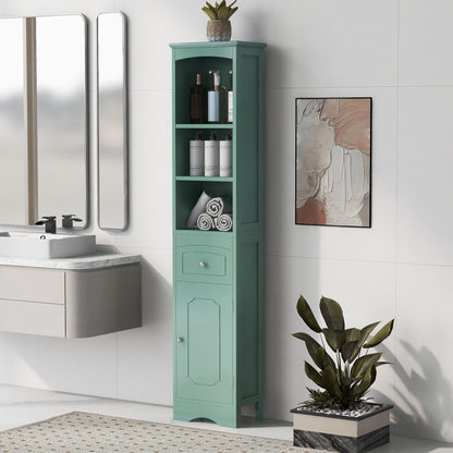 Tall Bathroom Cabinet - Adjustable Shelf