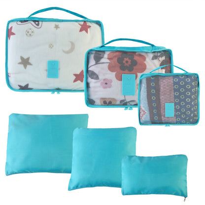 9Pc Clothes Storage Bags - Travel Luggage Organizer - Packing Cubes