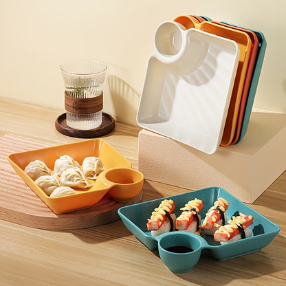 Dumpling Plate with Sauce Dish