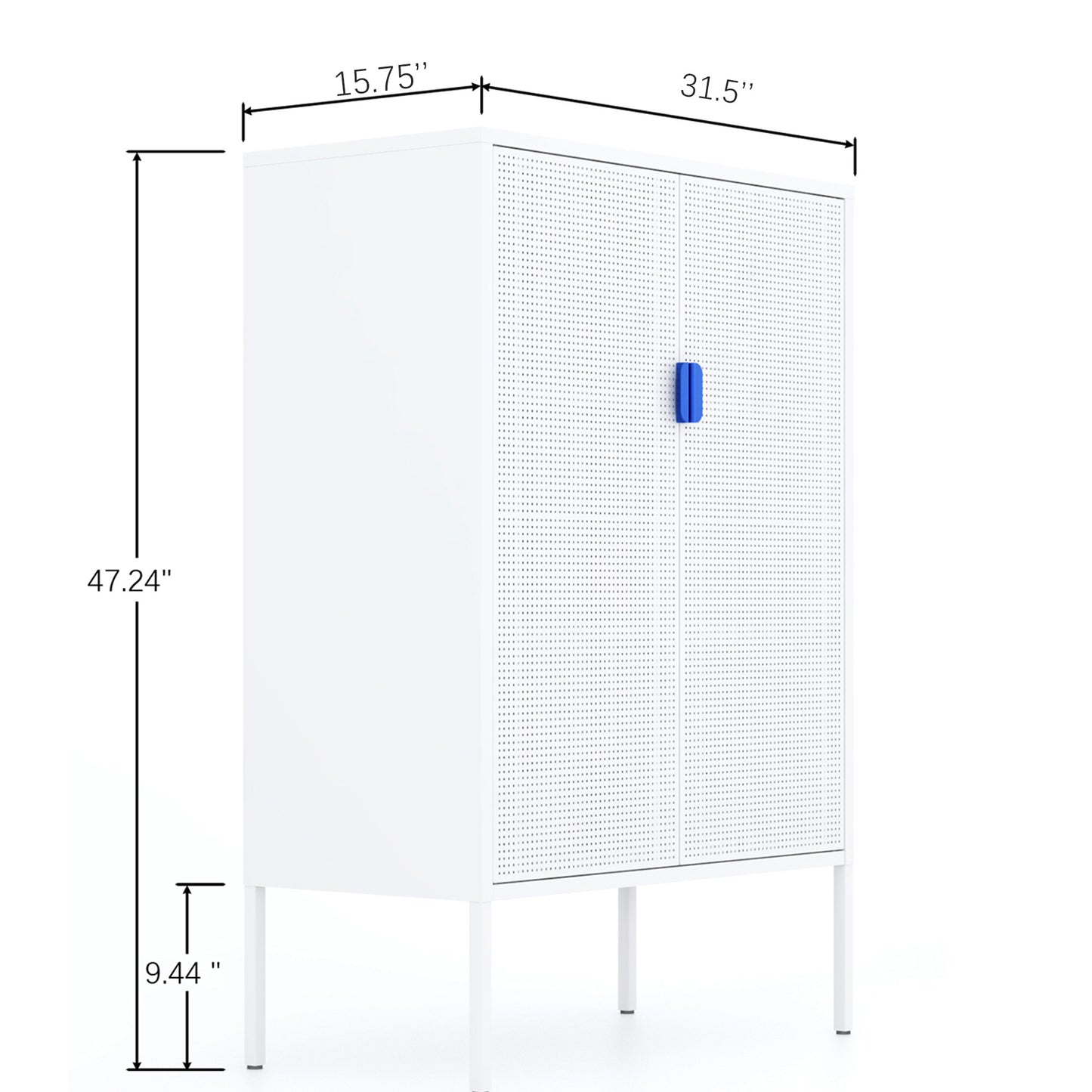 Metal Storage Locker Cabinet - Adjustable Shelves - Ventilated