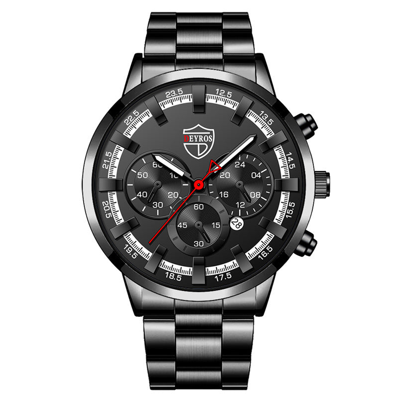 Sports Gold Stainless - Steel Quartz Wristwatch