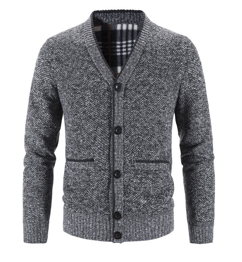 Men's Buttons Fleece Cardigan Sweater