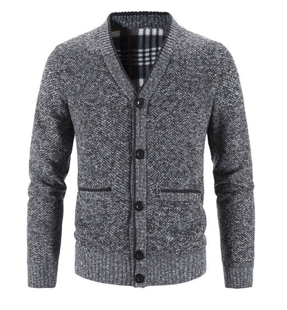 Men's Buttons Fleece Cardigan Sweater