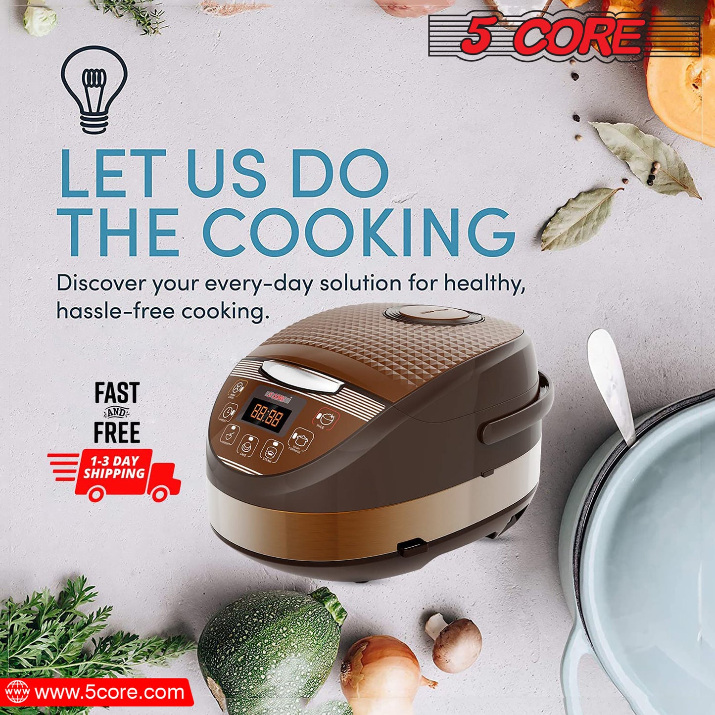 Electric Steamer, Digital Rice Pot Multi Cooker