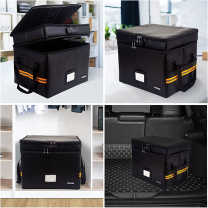 File Box - Fireproof Document Box - with Lock