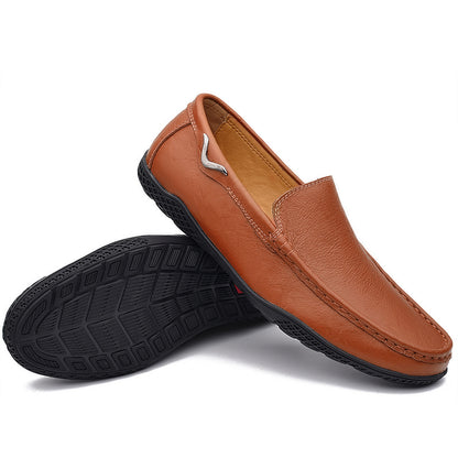 Leather Men Shoes Luxury Trendy 2022 Casual Slip on Formal Loafers Men Moccasins Italian Black Male Driving Shoes Sneakers