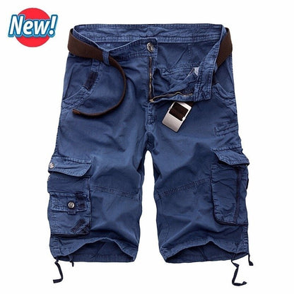 Men's Cargo Shorts - Casual Camouflage Military