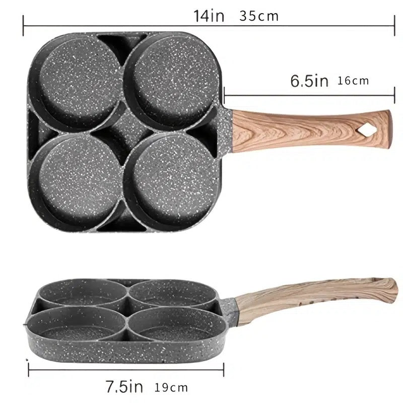Fried Egg Hamburger Maker; Four-hole Fried Egg Pan