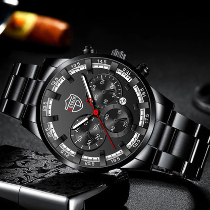 Sports Gold Stainless - Steel Quartz Wristwatch