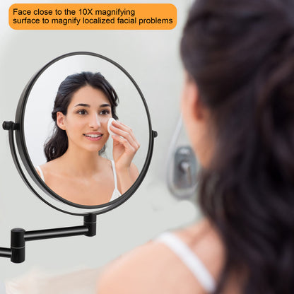8 Inch Wall Mounted Vanity Mirror, Double Sided 1x/10x