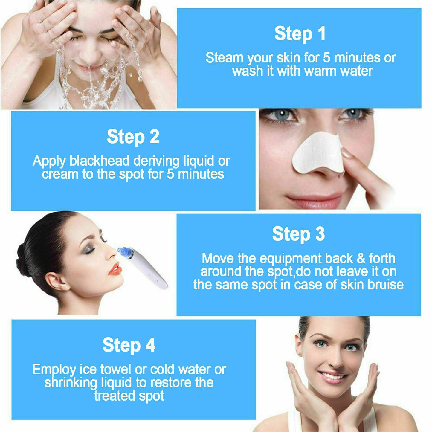 Electric Blackhead Vacuum Pore Cleaner - Acne Pimple Remover