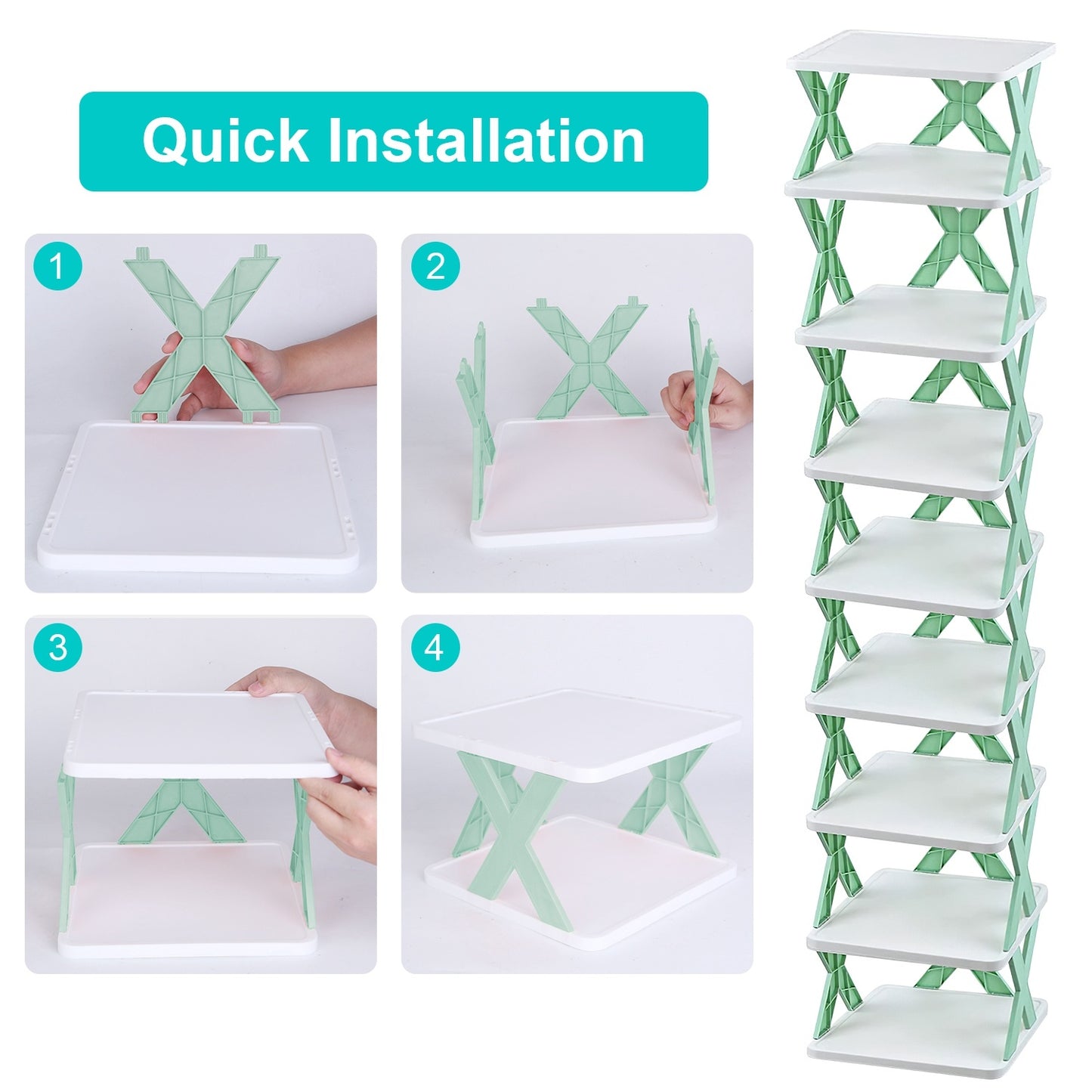 9 Tier Narrow Vertical Shoe Organizer