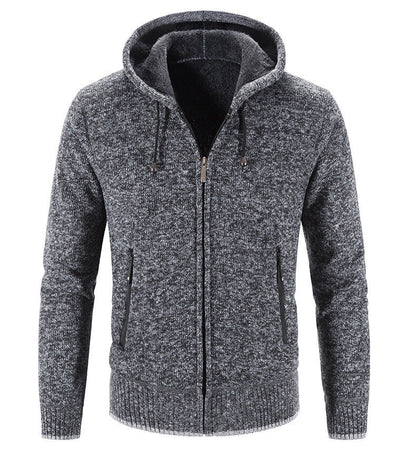 Men's Full Zip Hooded Fleece Sweater