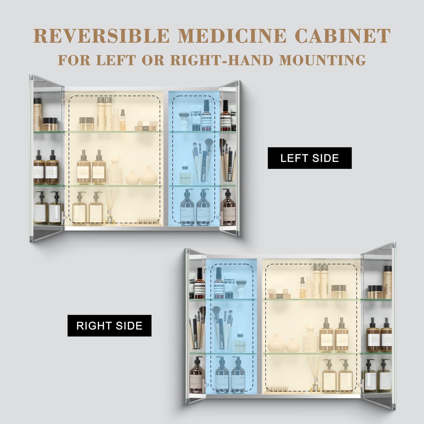 30*26-inch Medicine cabinet with Mirror