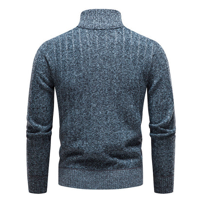 Men's Half Zip Pullover Knitted Fleece Sweater
