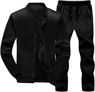 Men's Sports and Leisure Two-pieces Suits Loose Outfits Round Neckline Sweaters and Pants Sets