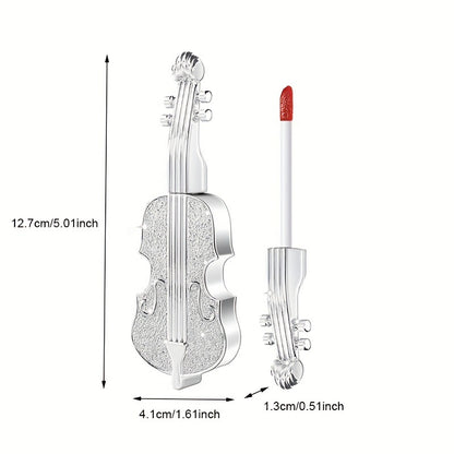 2-Color Violin Lip Glaze, Soft Velvet Matte Airy Hydrating Lip Glaze