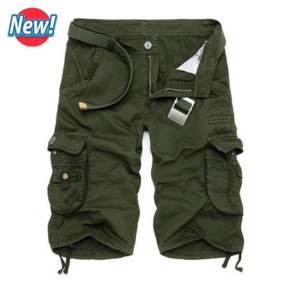 Men's Cargo Shorts - Casual Camouflage Military