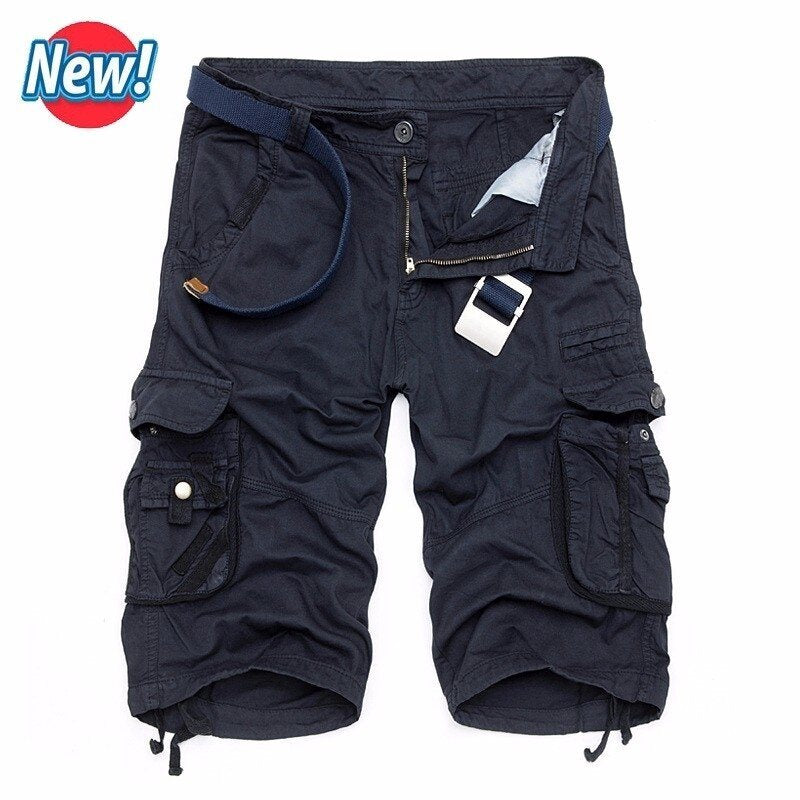 Men's Cargo Shorts - Casual Camouflage Military
