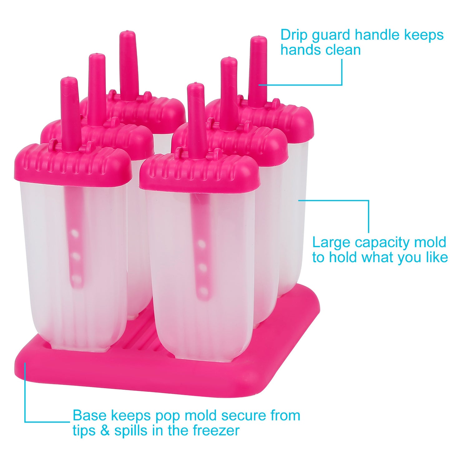 Popsicle Molds - Reusable Ice Cream DIY Ice Pop Maker