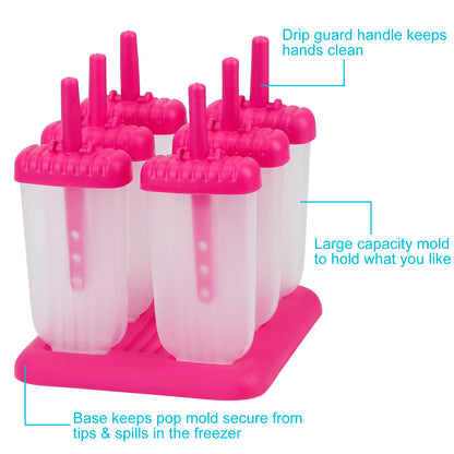 Popsicle Molds - Reusable Ice Cream DIY Ice Pop Maker