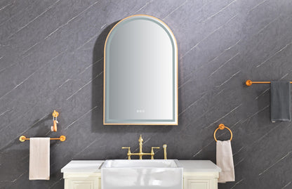 39in. W x 26in. H Oversized Rectangular Framed LED Mirror Anti-Fog Dimmable Wall Mount Bathroom Vanity Mirror Wall Mirror Kit For Gym And Dance Studio