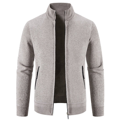Men's Full Zip Knitted Cardigan Sweater Coat