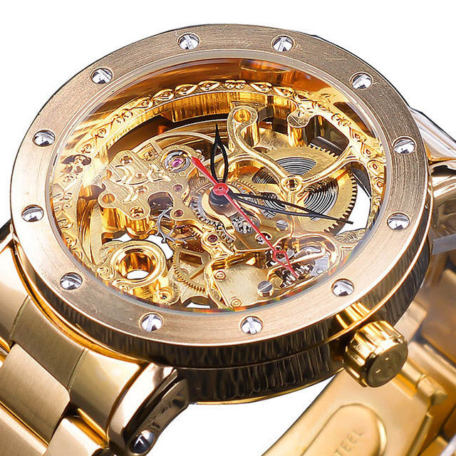 Hollow Out See Through Mechanical Watch Men's Fashion