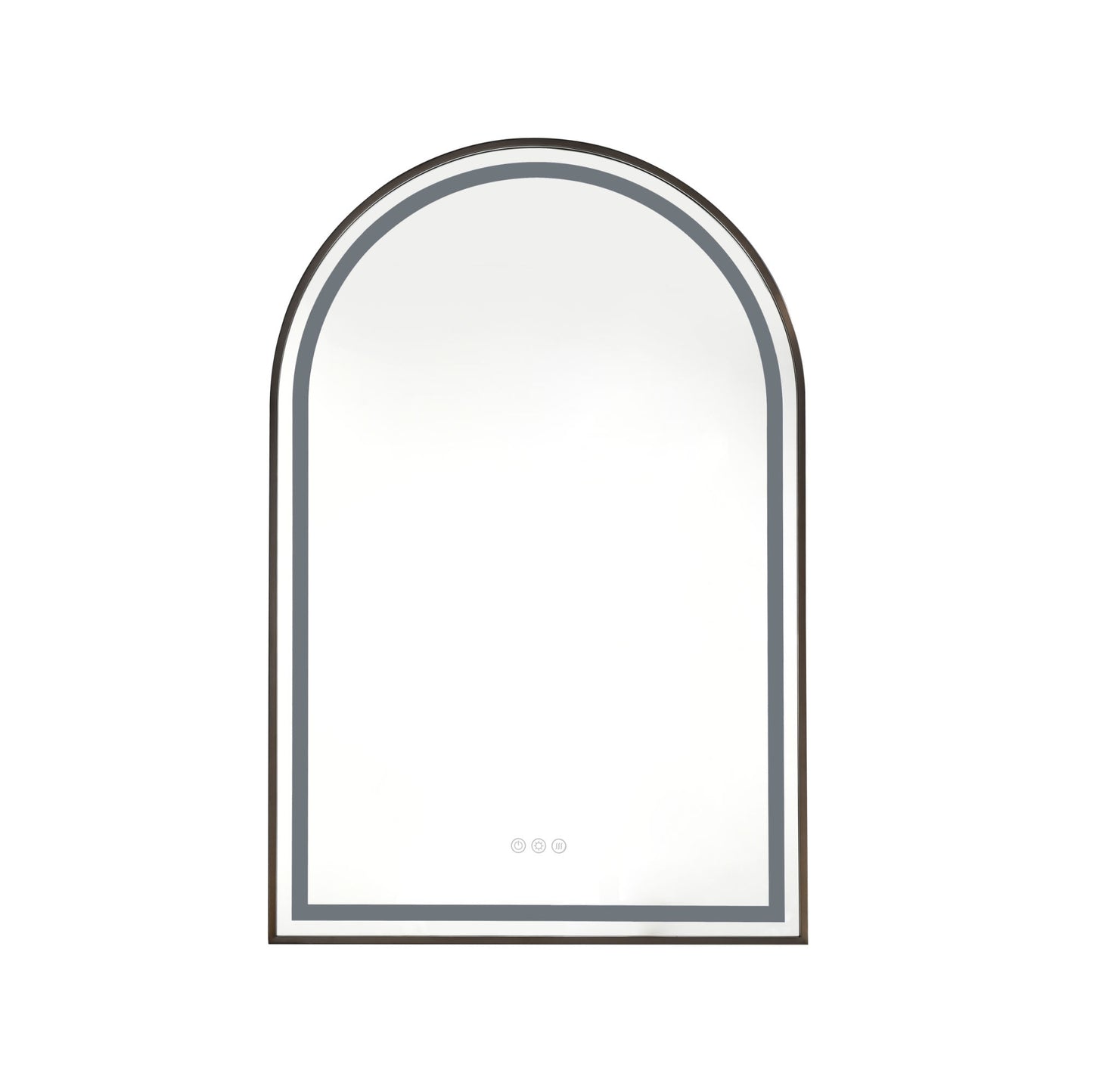39in. W x 26in. H Oversized Rectangular Framed LED Mirror Anti-Fog Dimmable Wall Mount Bathroom Vanity Mirror Wall Mirror Kit For Gym And Dance Studio