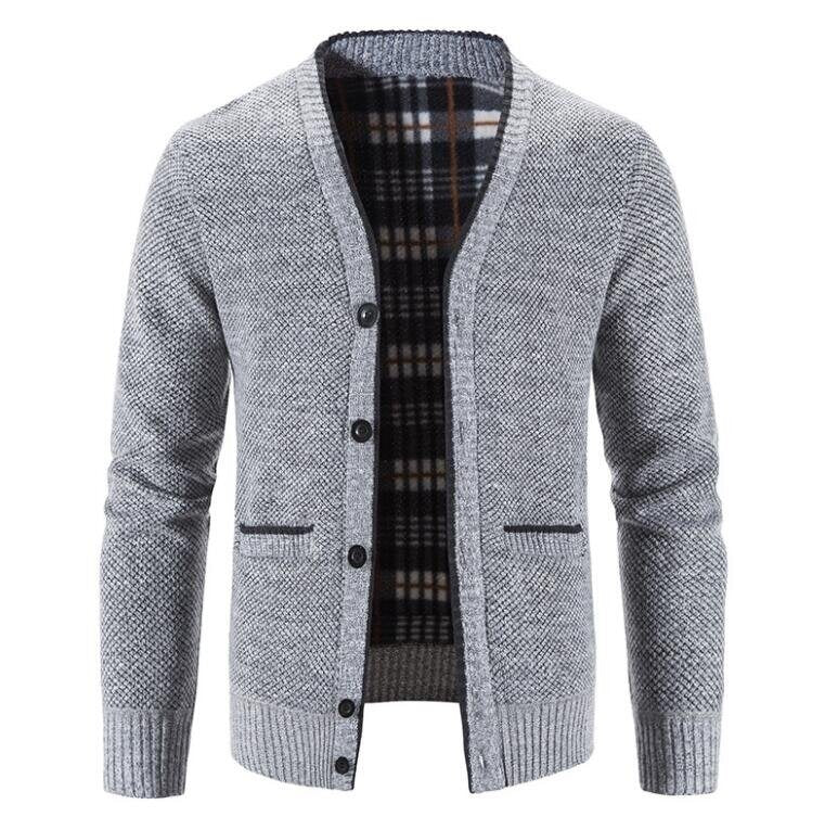 Men's Buttons Fleece Cardigan Sweater