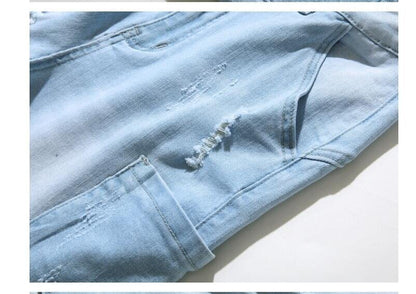 Men's Short Jeans Slim Fit Denim Short with Pockets