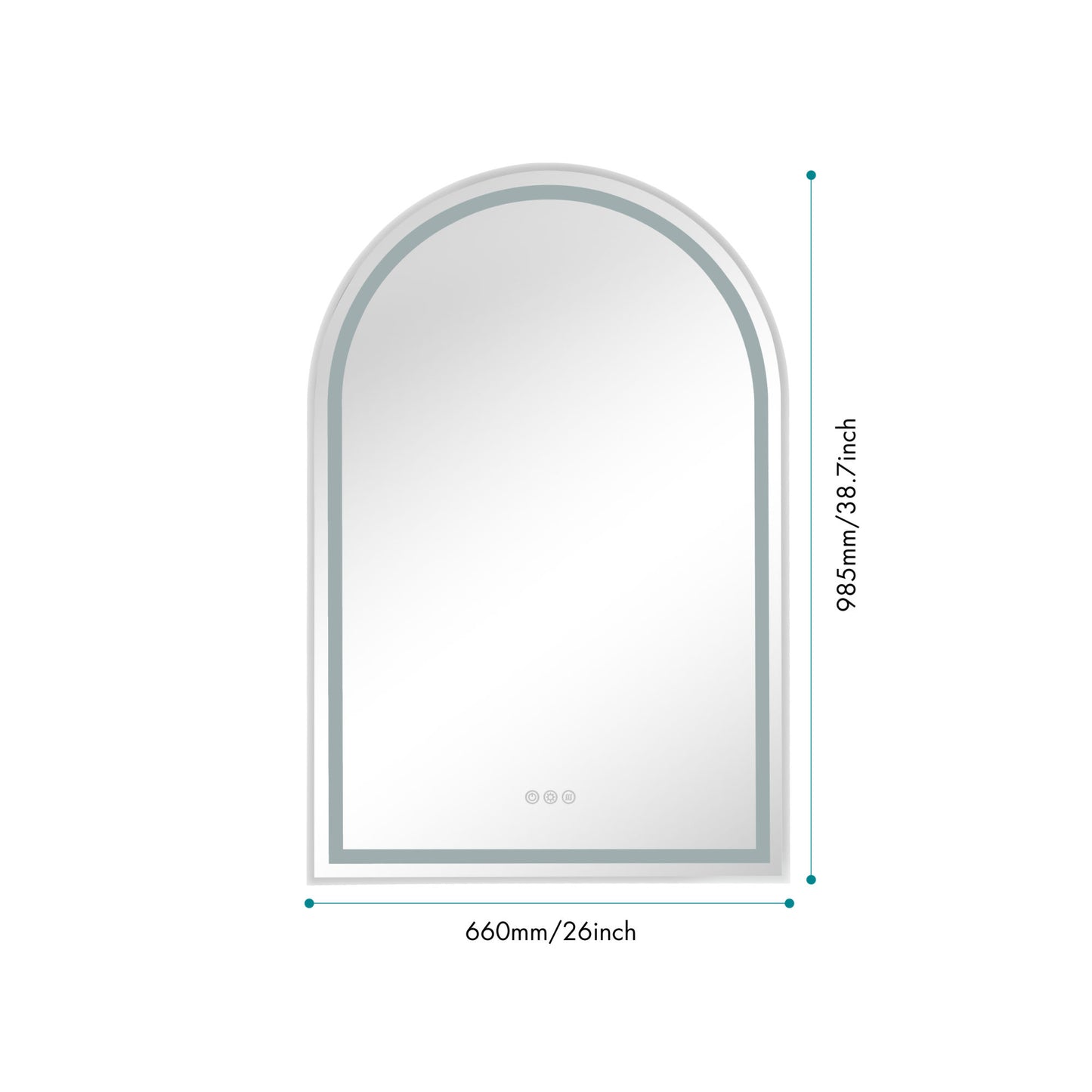 39in. W x 26in. H Oversized Rectangular Framed LED Mirror Anti-Fog Dimmable Wall Mount Bathroom Vanity Mirror Wall Mirror Kit For Gym And Dance Studio