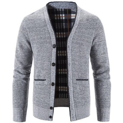 Men's Buttons Fleece Cardigan Sweater