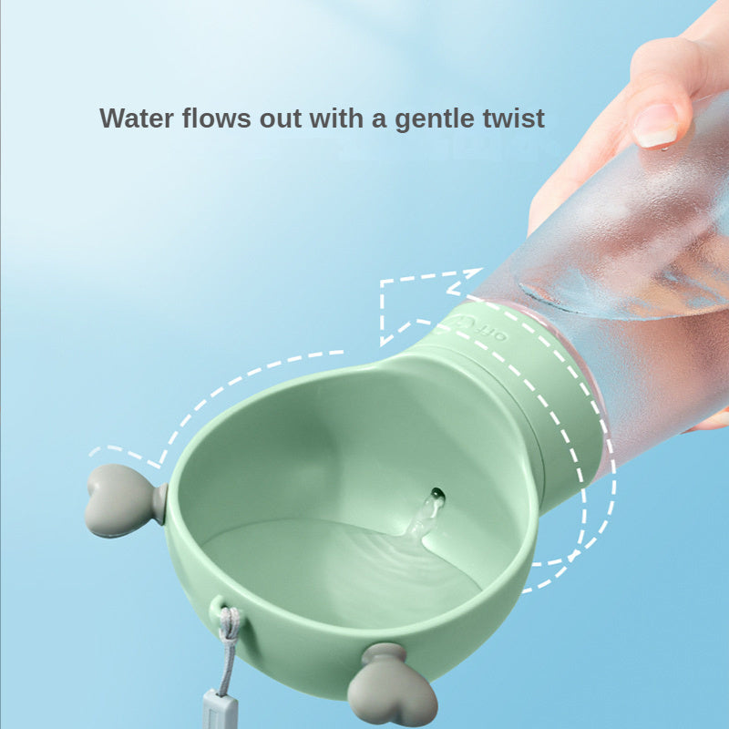 Portable Dog Water Bottle, 2 In 1 Dog Water Bottle Dispenser with Food Container