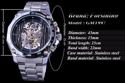 European American Style Casual Hollow Mechanical Watch