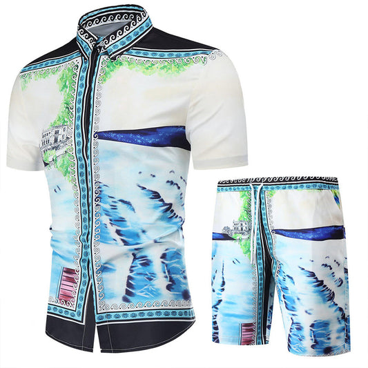 Men's Two-Piece Suits Short - Beach Style Sets