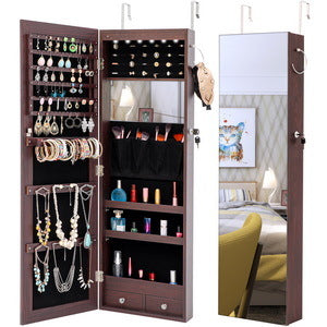 LED Jewelry Storage Mirror Cabinet