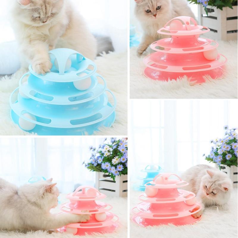 4 Level Cat Toy Training Amusement Plate