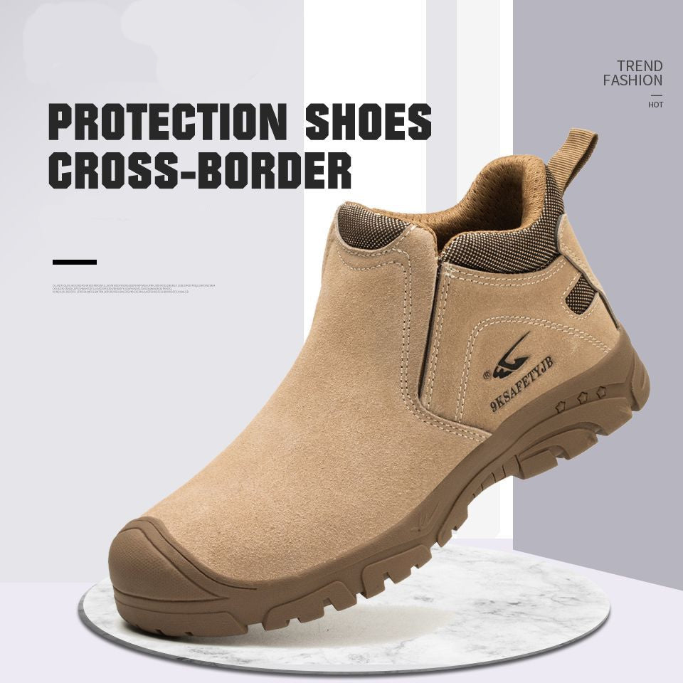 Safety Shoes Men Leather Ankle Boots Electric Welding Insulation Anti-smashing Anti-piercing Spring Summer Autumn Winter Outdoor
