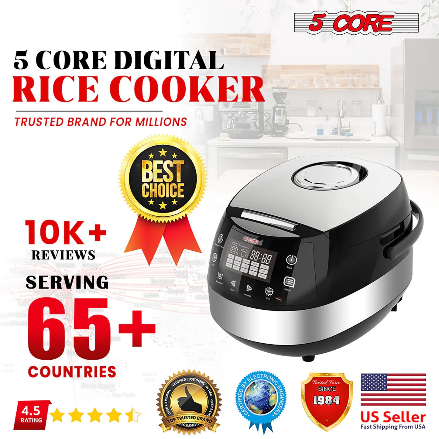 Electric Steamer, Digital Rice Pot Multi Cooker