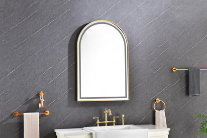 39in. W x 26in. H Oversized Rectangular Framed LED Mirror Anti-Fog Dimmable Wall Mount Bathroom Vanity Mirror Wall Mirror Kit For Gym And Dance Studio